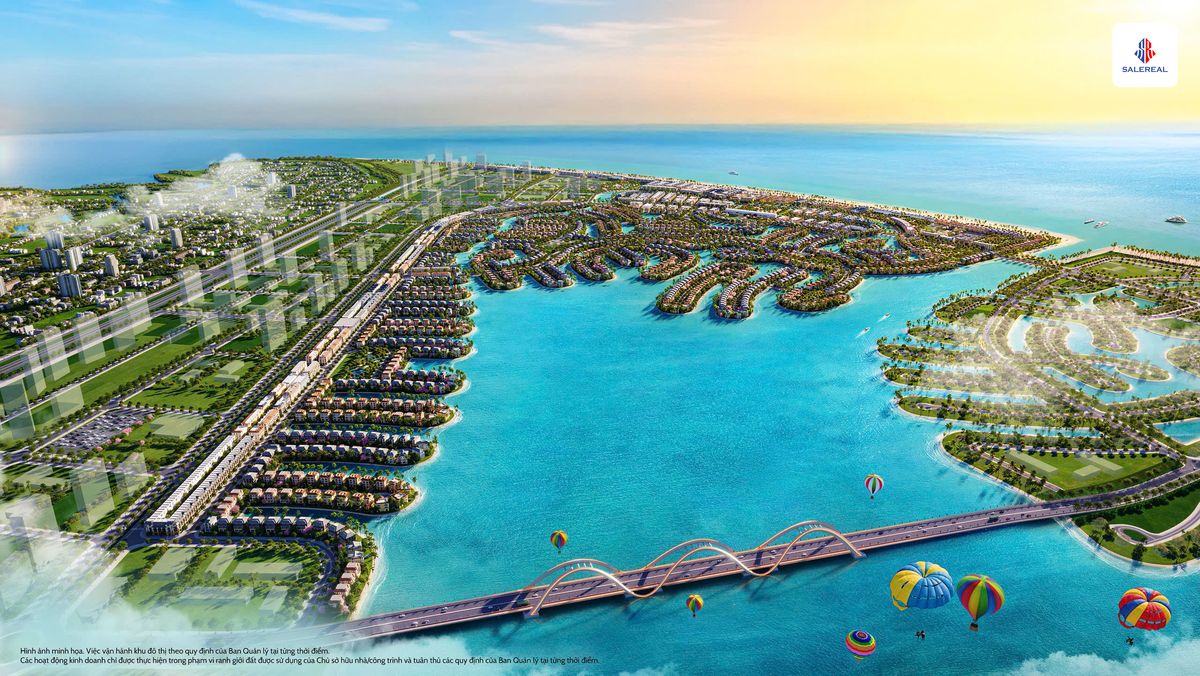 Phối cảnh biển hồ Paradise Lagoon Cần Giờ thuộc tiện ích Vinhomes Green Paradise, biển hồ nước mặn quy mô lớn với bãi cát trắng, không gian nghỉ dưỡng và giải trí ven biển đẳng cấp quốc tế.
